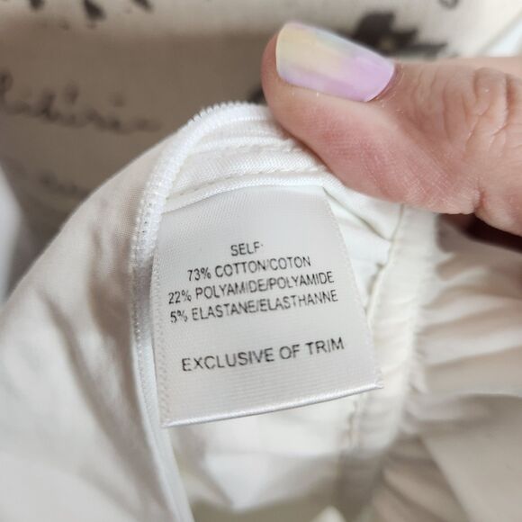 TANYA TAYLOR Top Womens 8 White Sleeveless Cutout Wrap Shirt Tie Office Siren - Picture 11 of 12